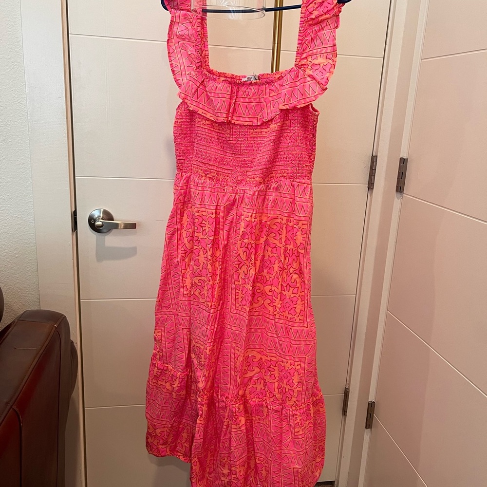 Vineyard Vines Pink and Orange Dress